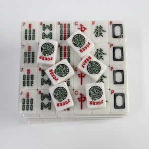 American <b>Mahjong</b> <b>Set</b> 166 Tiles Melamine Eco-Friendly 4 Players Folding Metal Legs Casino Gambling Blue Green Pink Red Beige - Product Image 2