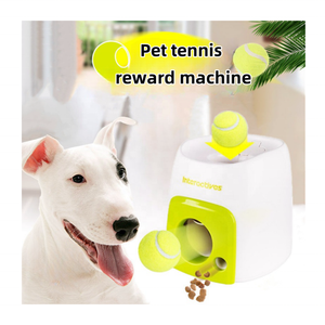 Giocattolo volante automatico per cani lancio di campi da Tennis lanciatore di palline per animali domestici dispositivo di emissione alimentare alimentatore interattivo per cani lanciapalle - Product Image 2