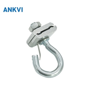 Gancho de tensión para cable de bajada FTTH, tipo mariposa, 2x5mm, abrazadera de acero Q235 y aluminio, 3.5KN - Product Image 4