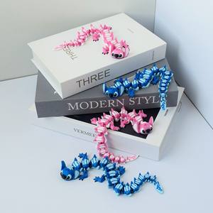 Vashine 3D imprimé créatif PLA point Dragon jouets 3D figurine Toi coloré amical Flexible cristal créatif drôle jouets - Product Image 6