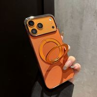 Étui de luxe ultra-fin sans cadre en tissu tissé avec béquille magnétique rotative à 360° pour iPhone 18 PRO 17 16 15 14 13 Pro Max