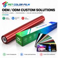 Film de protection vinyle rouge sang de dragon PET de qualité supérieure, métallisé haute définition, sans bulles, pour changement de couleur