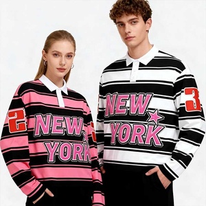 <span class=keywords><strong>Polo</strong></span> da <span class=keywords><strong>Uomo</strong></span> a Maniche Lunghe Casual con Stampa di Lettere Ricamate e Strass, Stile Streetwear, a Righe, Personalizzabile - Collezione 2026 Hot Sale - Product Image 3