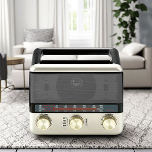 Custom Retro Portable Radio AM FM Full Band Receiver BT <b>Speaker</b> <b>USB</b> TF Playback Flashlight Rechargeable Vintage Audio Device - Product Image 5