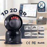 Lecteur de codes-barres 2D de bureau JR T62 CMOS, scanner d'images, détection automatique à 360 degrés, lecteur de codes QR USB haute vitesse