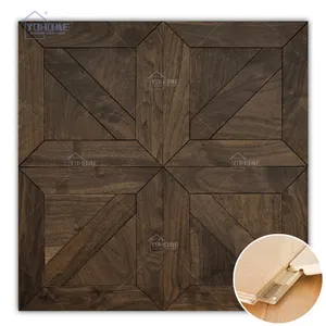 China black luxury wood flooring for the living room parquet flooring for dinning room 6x6 parquet wood flooring tiles