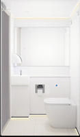 Solution de toilettes mobiles extérieures écologiques et durables de qualité supérieure, conteneur de toilettes, remorque préinstallée avec plomberie, salle de bain et cuisine