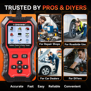 เครื่องมือวิเคราะห์แบตเตอรี่และรีเลย์สำหรับยานยนต์ KONNWEI KW371 ปี 2026 แบบ OEM ODM พร้อมรีเลย์ 4 ขา และ 5 ขา - Product Image 6