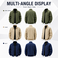 Veste d'hiver décontractée pour homme, écologique, enduite, coupe-vent, couleur unie, col montant et fermeture éclair frontale épaisse