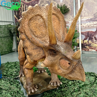 Vente flash : Triceratops animatronique servo-motorisé grandeur nature de 4 m |   Modèle de dinosaure personnalisé fabriqué en usine
