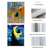 Peinture sur toile abstraite moderne en 3 panneaux, impressions d'art mural sur le thème de Noël et de l'hiver, décoration personnalisable pour la maison, cadeau de fête pour le salon