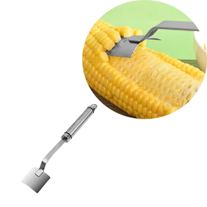 Zenidoo Stainless Steel Multi-Function Corn Peeler Serrated Stripper Cob Shaver Planer Thresher Cutter Fruit <b>Vegetable</b> Tool - Product Image 1