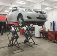 Orijinal Launch TLT635A Yeraltı Hidrolik Araç Lifti Elektrik Kontrollü Kaldırma Portatif Orta Yükseklikte Makaslı Araç Lifti