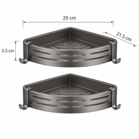 Étagères de salle de bain modernes de luxe en alliage d'aluminium, support mural simple pour accessoires de salle de bain, étagère de rangement