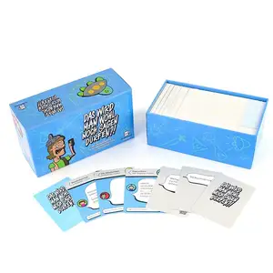 사용자 정의 로고 브랜드 베스팅 판매 독특한 상자 성인 파티 종이 카드 게임 인쇄