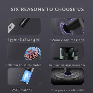 CROSSGUN Mini pistola de masaje muscular Fascia Pistola de masaje muscular Aparato de vibromasaje - Product Image 3