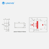 UNIVO UBIS-828Y 산업용 X-Y 경사계 센서 4-20mA 0-5V/0-10V 아날로그/디지털 각도 측정 금속 0.005-0.05 2년 보증
