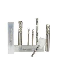Fraise à spirale à une seule dent LISCA 3,175 mm-12 mm, fraise à fraiser en carbure à coupe ascendante, fraise à fraiser CNC, fraise à tige droite