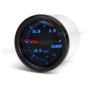 Manómetro para Auto de 2 Pulgadas (52mm), Medidor de Presión de Turbo Mecánico, Vacuómetro de -12 Bar, LED de 7 Colores, Lente Negra, 12V - Product Image 2