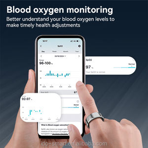 2025 fabricante de anillos inteligentes 5ATM impermeable ritmo cardíaco oxígeno en sangre ligero aleación de titanio Control de gestos IOS y Android - Product Image 4