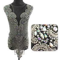 Patchs de broderie personnalisés de bonne qualité, fait à la main, en cristal, strass, corsage, appliques pour robe, 50 pièces, W006