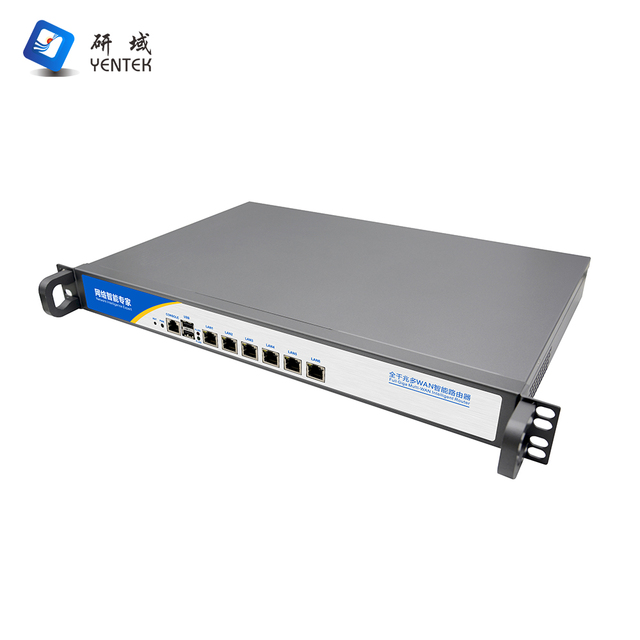 YENTEK 1U Standard Rack Firewall Router 6 Lan Ports Intel Celeron J1900 Industrial PC Network Server Appliance Pfsense Stock