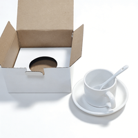 Ensemble de tasses à café en céramique blanche de 5 oz pour sublimation, personnalisables, pour souvenirs promotionnels, vente en gros Topjlh