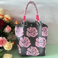 Sac fourre-tout en polyester moyen avec fermoir magnétique Ins Knot et logo Kt Cat, idéal pour le printemps, l'automne, les voyages et les trajets quotidiens