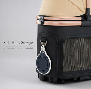 Carrito Plegable para Mascotas con Gran Espacio, Amortiguación y Cesta de Almacenamiento para Viajes al Aire Libre - Product Image 6