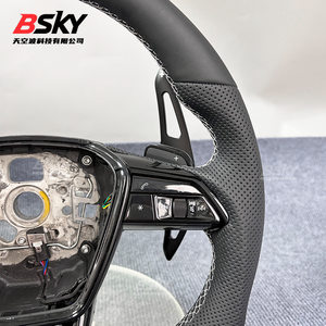 Volant de voiture sport en cuir pour <span class=keywords><strong>Audi</strong></span> B9 A2 A3 A4 A5 A6 A7 RS3 <span class=keywords><strong>RS4</strong></span> S3 S4 S5 A6 A8 Q5 Q7 TT R8 S6 RS7 B8.5 B8 - Product Image 3