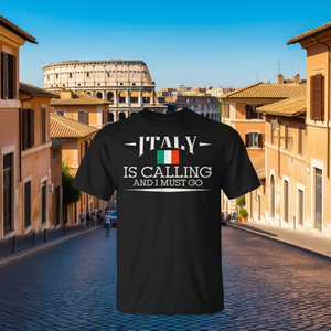 Maglietta con design della bandiera italiana: l'Italia sta chiamando e devo andare - Product Image 3