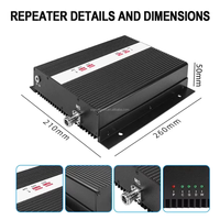 Amplificateur de signal mobile 3G4G5G à gain élevé 75db 25dbm Répéteur de signal LTE TDD 2600 3500Mhz N78 4 bandes ALC