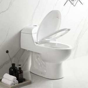 Haute qualité en céramique <span class=keywords><strong>de</strong></span> petite taille monobloc S-trap <span class=keywords><strong>toilette</strong></span> allongée désodorisation automatique Siphon Jet rinçage réservoir d'eau basse - Product Image 3