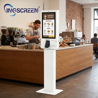 INGSCREEN - Quiosco de Pago Autoservicio con Pantalla LCD para Interiores, Lector de Códigos QR y de Barras, Impresora Integrada, Terminal Punto de Venta, Caja Registradora