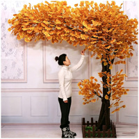 Arbre à vœux artificiel personnalisé en forme de Ginkgo, arbre décoratif stylisé pour l'affichage en centre commercial, la décoration de salon et la maison