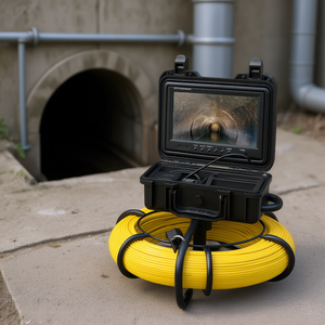 Caméra d'inspection des canalisations 120 m avec écran 9 pouces et testeur de qualité de l'eau - Product Image 2