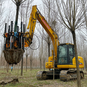 Shandong Factory <b>Tree</b> Spade Skid Steer & Excavator 6 Ton Suitable 800kg <b>Weight</b> <b>Tree</b> Transplanter Machine - Product Image 1
