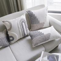 Luxe macramé Boho tissé tufté taie d'oreiller Simple Moredn maison décorative Boho décor jeter taie d'oreiller