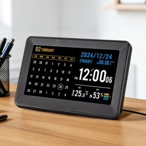 Reloj de Pared Digital Analógico con Calendario Electrónico, Estilo Moderno de Fábrica, Multifunción, Temperatura, Humedad, Pantalla Grande, Radio, Alarma - Product Image 1