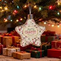 Pendentif de Noël rotatif Topjlh vierge pour sublimation, impression photo personnalisée, décoration suspendue pour sapin de Noël, vente en gros