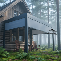 Pergola moderne en aluminium à lames orientables Airfun, toit rétractable bioclimatique motorisé, auvent extérieur, décorations de jardin écologiques
