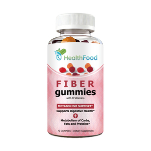 Gummies de fibres de qualité supérieure avec vitamines B pour la santé digestive et le métabolisme – Supplément de fibres d'inuline soluble - Product Image 1