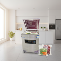 Machine de mise sous vide semi-automatique électrique 400TD haute puissance, durable, pour la conservation des aliments, boîtier en acier inoxydable 304, pour usage domestique et industriel (viande, produits chimiques)