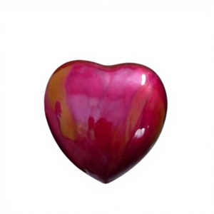 Urne funéraire en forme de cœur, couleur rose rouge, décoration, urne funéraire en métal en forme de cœur pour cendres d'adultes, souvenir commémoratif, urne en forme de cœur - Product Image 1