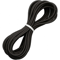 Cordón Elástico Negro de 3 mm x 5 m, Cuerda Elástica Resistente con Funda de Poliéster para Hacer Joyas, Manualidades, Costura y Bricolaje