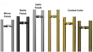 Manija de Puerta Cuadrada Contemporánea de Acero Inoxidable 304 con Acabado Cepillado, Longitud Personalizada, <span class=keywords><strong>para</strong></span> Interiores y Exteriores - Product Image 3