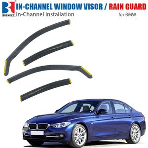 Déflecteurs de fenêtre intégrés pour BMW Série 3 - Pare-pluie et visières anti-vent compatibles avec toutes les voitures et SUV Audi - Product Image 1