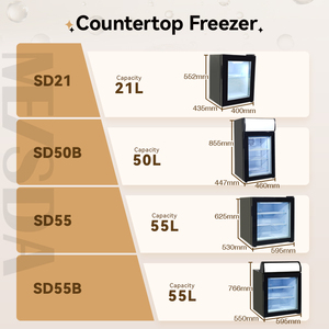 Meisda SD21 21L <strong>Portable</strong> Stainless Steel Electric Compressor Mini <strong>Freezer</strong> for Hotel <strong>Ice</strong> <strong>Cream</strong> Refrigeration - Product Image 6