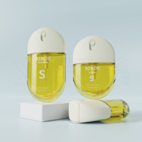 Flacon pulvérisateur miniature en plastique PETG de forme ovale rechargeable, 30 ml, 50 ml, flacon pulvérisateur de voyage de poche en PETG, flacon pulvérisateur de parfum vide