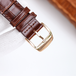 Men's Elegant Automatic Mechanical Watch with Moon Phase <b>Calendar</b> Leather Strap Stainless Steel Case for Business and Daily Wear - Product Image 5